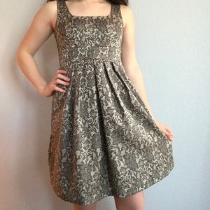 Black laced cream dress